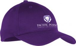 Youth Six-Panel Twill Cap, Purple